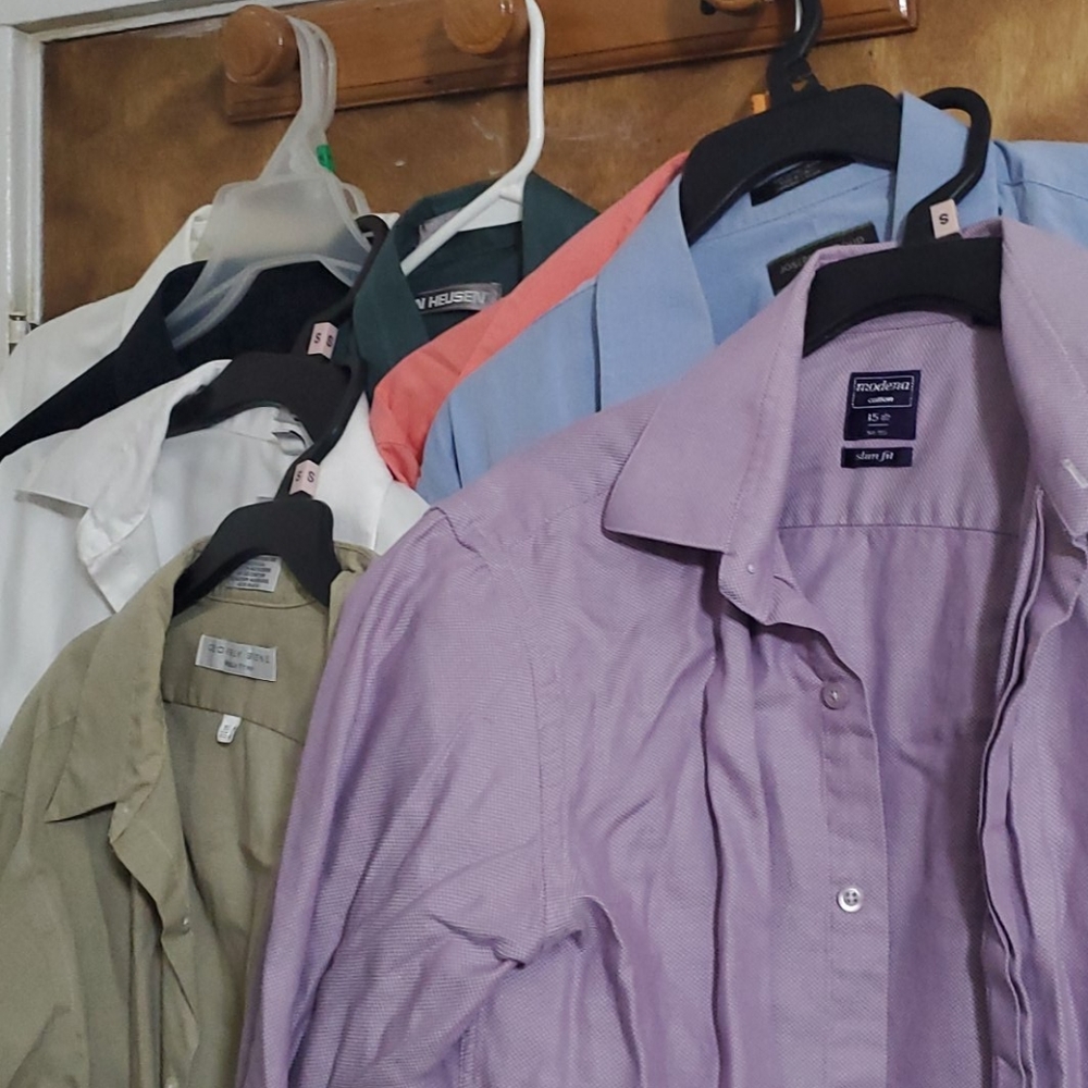 8 plain dress up shirts